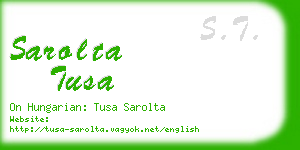 sarolta tusa business card